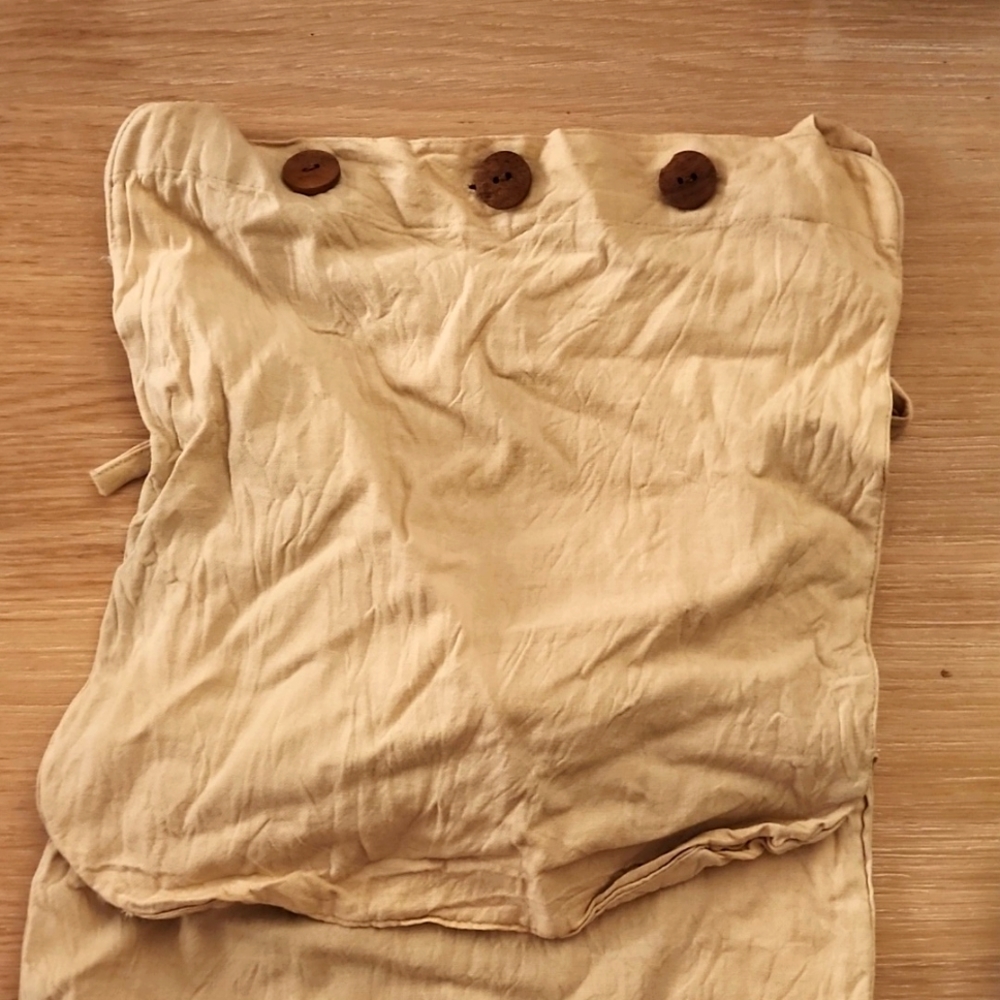 2 seat cushion + covers linen
